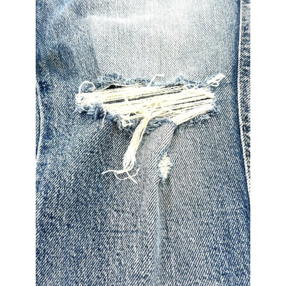 Lucky Brand Women’s Jeans High Rise Mom Jean Drew Ankle 0/25 Blue Distressed But - Picture 6 of 16